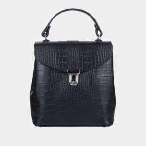 DESIGN shoulder bag with lock detailing in black
